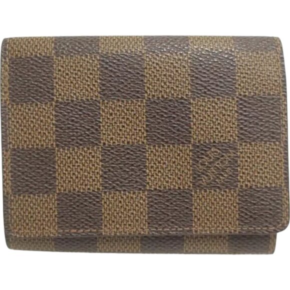 134216AP (G3) Louis Vuitton Wallet Card Case Brown Damier Ebene - Picture 1 of 11